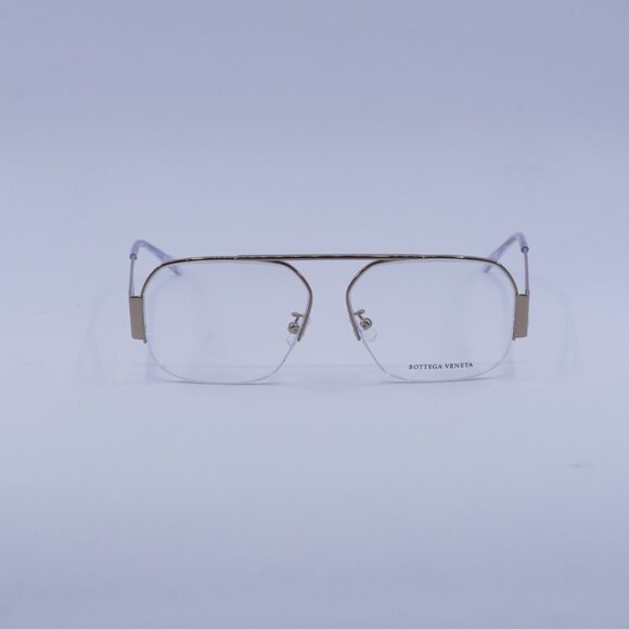 Bottega Veneta BV1067O 001 Eyeglasses Rose Gold 56mm Aviator Frame - Picture 3 of 10